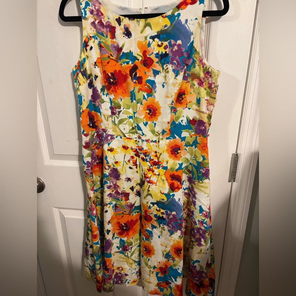 😍Kasper Colorful Floral Dress size 12P